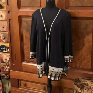 Knit navy jacket